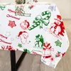 Christmas Decorations Muwago Santa Claus Pattern Rectangular Tablecloth Waterproof Oilproof Antiwrinkling Decoration For Dining Room 220914