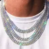 Hip Hop Męskie łańcuchy tenisowe biżuteria Topbling 5A Diamentowe naszyjniki