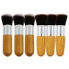 احتراف Bamboo Foundation Brush Powder Contailer Blush Liquid Foundation Blush Angled Top Flat Base Commetics New FY5572 F0915