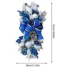 Christmas Decorations Ornament Swag Wreath Decorated Garland with Lights Bell Ribbon Pine Cone 220914