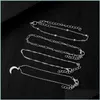 Ankjes vrouwen mode anklet sieraden dame moon hangers mtilayer vergulde sier charme enkelen golfketen 4 -delige set 2 5cy j2 drop dhivf