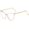 New oversize sunglasses for woman clear square eyeglass cat eye glasses frames pink Butterfly light colored decorative glass optical custom with box