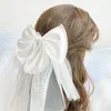 Coiffures nœud voile pince à cheveux accessoires de mariage de mariée femmes Simple court Tulle coiffure accessoire de photographie