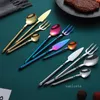 Conjuntos personalizados de utens￭lios de jantar de criatividade 304 Faca de a￧o inoxid￡vel Spoon Spoon Western Food Tableware Conjunto de bife brilhante Spoons LT031