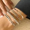 Multicouche Simple Serpent Chaîne Bracelet Dames Boho Mode Creative Or Couleur Métal Perle Bracelets Filles Charme Bijoux