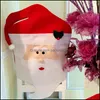 Kerstdecoraties kerststoel Ers Santa Claus Back ER Dinertafel Decoratie Nieuwjaar feestartikelen Kerstmis ornament Drop Deli Dh3d7