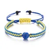 Bracelets de charme Simple main tressé bleu jaune fil bracelet créatif à la main Ukraine corde pour hommes femmes brassard bijoux 3251