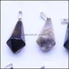 LACKETS LACKETS Gemstone Hangers Rose Quartz Opal Natuurlijke stenen Pendum Zhexagonale Pyramid Charms voor ketting sieraden maken 1181 DRO DHO9E