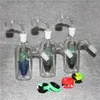 Hookahs Reciclagem de cinzas de vidro mistura de coloração de 90 graus 18,8 mm Ashcatchers com bongos de vidro do solteiro