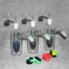 Blue Glass Ash Catcher för Bong Hookahs Water Pipes Reclaim Lacunaris Inline Honeycombs Ashcatcher i 14mm eller 18mm