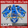 OEM Fairings Tank f￶r Suzuki GSXR600 750cc GSXR-750 K4 GSX-R600 04-05 153NO.52 600CC GSXR 600 750 CC GSXR750 04 05 GSXR-600 2004 2005 Injektion M￶gelm￤ssan