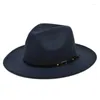 Boinas retro tophat cor de cowboy de cor sólida com cinto jazz simples ao ar livre para halloween natal coletando máscaras cosplay