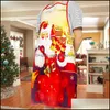 Decorações de Natal Avental de Natal Adt Santa Claus Tree Elk 80x60cm Cozinha Baking Restaurante Jantar Decoração de Casa Drop Delivery DHTPZ