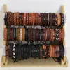 Bangle Wholesale Bulk 36PCS/Lot Leather Cuff Bracelets For Men's Women's Jewelry Party Gifts Mix Styles Size Adjustable 220914