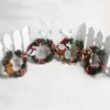 Christmas Decorations Mini Wreath Wall Door Hanging Ornament Garland Xmas Party Flower Ring Celebration A 220914