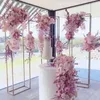 Fête Décoration De Luxe De Mode En Plein Air Pelouse Arche De Mariage Brillant Or Cadre Décors Colonne Plinthe Stand Fleurs Arrangement Baptême Ballon