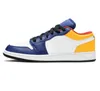 Basketball Shoes Jumpman Sneakers Trainers Electro Orange Obsidian Unc Hyper Royal University Blue Lucky Green Bred Patent With Box 1 Low Top For Men