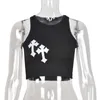 Summer mulheres tanques Camis Sexy Rib Vest Gym Sports Feminino Tops femininos Appliques Appliques Camisole Streetwear Top Top