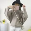 Women's Knits Tees BHflutter Sweater Women Slash Neck Knitted Winter Sweaters Tops Female Batwing Cashmere Casual Pullovers Jumper Pull Femme 220915