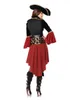 Casual Dresses Female Caribbean Pirates Captain Costume Halloween Cosplay Suit Woman Gothic Medoeval Fancy Dress9344899