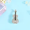 Broches Hoyon Rose Gold Violin Brooch for Women Ins Style Temperament Daimond of Pin Ropa creativa Gat Resaje