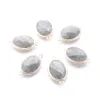 Gefacetteerde ovale rauwe natuurlijke edelstenen kralen Twee gesp accessoires voor doe -het -zelf handgemaakte oorbellen sieraden maken BN402