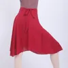 Stage Wear Ballet Skirt Women Adult Long Wrap Chiffon Lace Up Tutu Skate Ballerina Dance