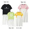 Familie bijpassende outfits look uit kledingriemsets sets moeder en dochter katoen shirts tees set 220915