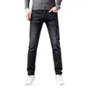 Jeans Uomo Autunno e Inverno Stile Stretch Tubo Dritto Allentato Busin Pantaloni Casual Primavera Jeans Wear