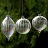 Decoración de fiesta 12 unids/pack diámetro 8 cm árbol de Navidad colgante brillo perla bola de cristal a rayas hogar amigo regalo globo