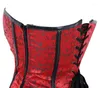 الخصر دعم النساء steampunk corset سترة مجموعة هزلي زي الصلب