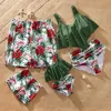 Family Matching Outfits summer family printed parent-child swimsuit is suitable for outdoor beach wear 220914