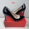 Originele doos Dames Designer Dress Shoes High Heels Dames Luxurys Patent Leather Pumps Lady Wedding 6 8 10 12 cm hak