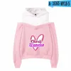 Mens Tracksuits Quality Kpop Hoodies Sweatshirt Offshoulder Women Teenage Charlie Damelio Merch Juice Print Pullover Sexiga toppar Kvinnor Sweats