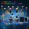 Strings 2m LED 7 kleuren knipperend kurklicht voor Garland Fairy Party Decoratie flesverlichting ingebouwd in batterijlampen 6 pc's