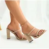 2022 dames slippers pumps zomer nieuwe sexy hoge hakken open teen sandalen vrouwen casual slip on schoenen comfort ademen