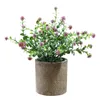 Decorative Flowers 1PC Artificial Plants Potted Bonsai Green Gypsophila Fake Ornaments For Home Garden Party El Decoration