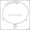 Cavigliere Cavigliere Bracciali per le donne Gioielli di moda Stelle Luna Cubic Zirconia Catena del piede della caviglia Accessori da donna femminile 016 297 W2 Dr Dhizh