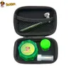 Fumer Kits Accessoire En Plastique Dur Herb Grinder Conteneur De Stockage En Verre Bocal Pipe En Verre Bong