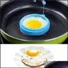 Ei gereedschap sile ronde gebakken eier pannenkoek ring omelet mod voor koken ontbijt oven keuken schimmel anti -aanbak accessoires drop levering 2 dhq9r