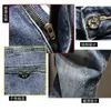 Jeans męski cztery pory roku koreańska moda wszechstronna młodzież swobodny środkowy wzrost Slim Fit Małe proste elastyczne spodnie