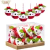 Décorations de Noël Valery Madelyn 12pcs Ornements de cloche en métal Rouge Vert Arbre Pendentifs de Noël Année Décoration Noel 220914