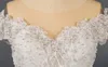 Robe de mariée perlée de l'industrie lourde à une épaule MY070807