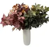 Decorative Flowers One Silk Filbert Tree Leaf Branch Artificial Hazel Greenery Plant For Green Wall Floral Decoration