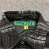 Herrenjacken Grau Plaid Schäumender Druck Human Made CPFM.XYZ Flanelljacke Hoodies Männer Frauen Wollhemd Wolle Jersey Mäntel Pullover T220914