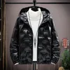 Heren Winter Leisure Down jas plus maat bovenkleding lagen lichtgewicht capuchon heldere lederen mode casual witte eend warme jassen voorkomen koude jas