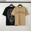2022 Summer New Revenue Black Bones Skull Bone Skeleton Trend tee Men's and Women's Short Sleeve T-shirts
