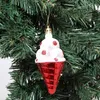 Décorations de Noël Ornement d'arbre Lollipop Elk Ice Cream Santa Bonhomme de neige Forme Boules Pendentif en plastique pour la maison Holiday Party Decor 220914