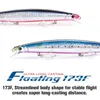 Рыболовные крючки TSURINOYA 173F Ultralong Casting Floating Minnow 173 мм 6,81 дюйма 37,5 г Морская приманка STINGER Искусственные большие жесткие приманки 220914