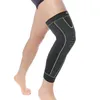 Ginocchiere Elastiche Strisce gialle-verdi Sport Allungate Manicotti per le gambe Fasciatura antiscivolo Scaldacompressione per uomini e donne